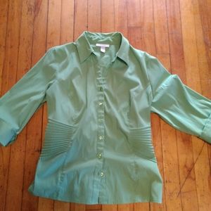 Stretch button up blouse